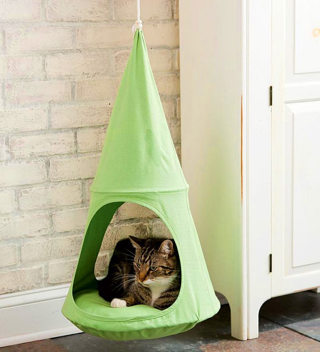 Una casa sospesa contribuisce al completo relax dei gatti Una casa sospesa contribuisce al completo relax dei gatti