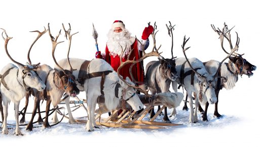 Babbo Natale con renne